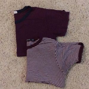 ❣️Brandy Melville Striped Barely Crop Top Bundle